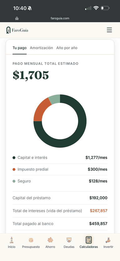 Calculadora de hipoteca