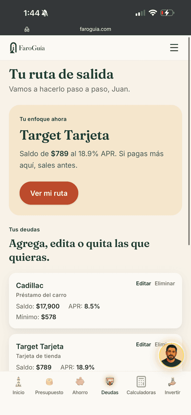 Ruta de salida de deudas