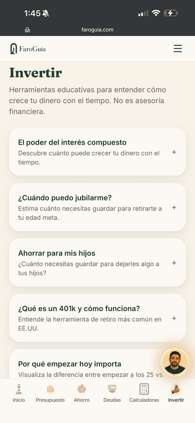 Calculadora de retiro