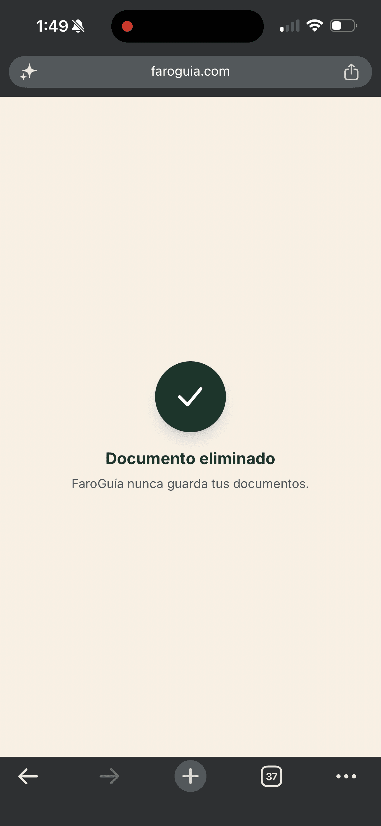 Documento eliminado
